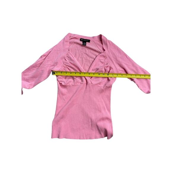I.N.C Women's Pink Surplice Blouse Long Sleeve Casual Top Size M balletcore - Picture 4 of 5